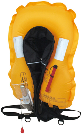 ＢＬＵＥＳＴＲＯＭ　ブルーストーム　ダブルセンサー付き水感知式膨張式救命胴衣　サスペンダータイプ　ＢＳＪ−２４２０R