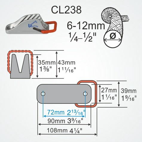 クラムクリート　Clamcleat CL238