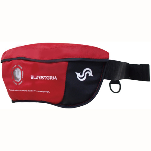ＢＬＵＥＳＴＲＯＭ　ブルーストーム　ダブルセンサー付き　水感知式膨張式救命胴衣　ポーチタイプ　ＢＳＪ−４３２０Ｒ